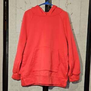 SHEIN Pink Oversized Long Sleeve Hoodie